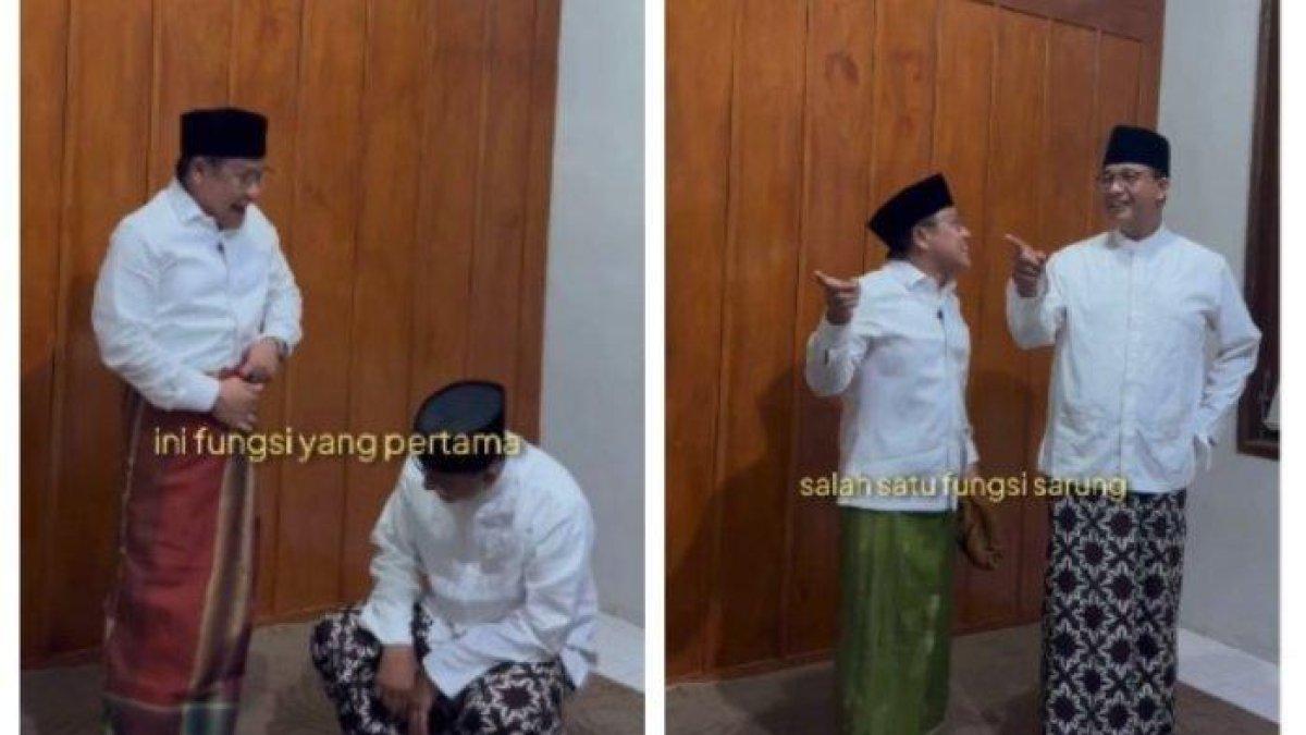 Detik-detik Anies Baswedan diselepet calon anak buahnya, Cak Imin pakai sarung