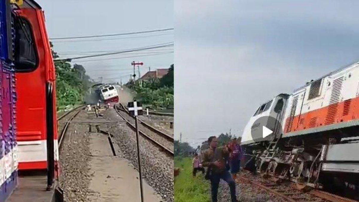 Detik-detik KA Pandalungan anjlok