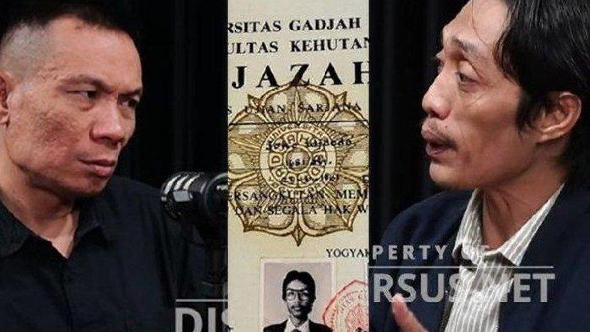 POLEMIK IJAZAH JOKOWI: Dian Sandi (kanan) ungkap Asal Usul Foto di Ijazah Jokowi. Rismon klaim foto asli