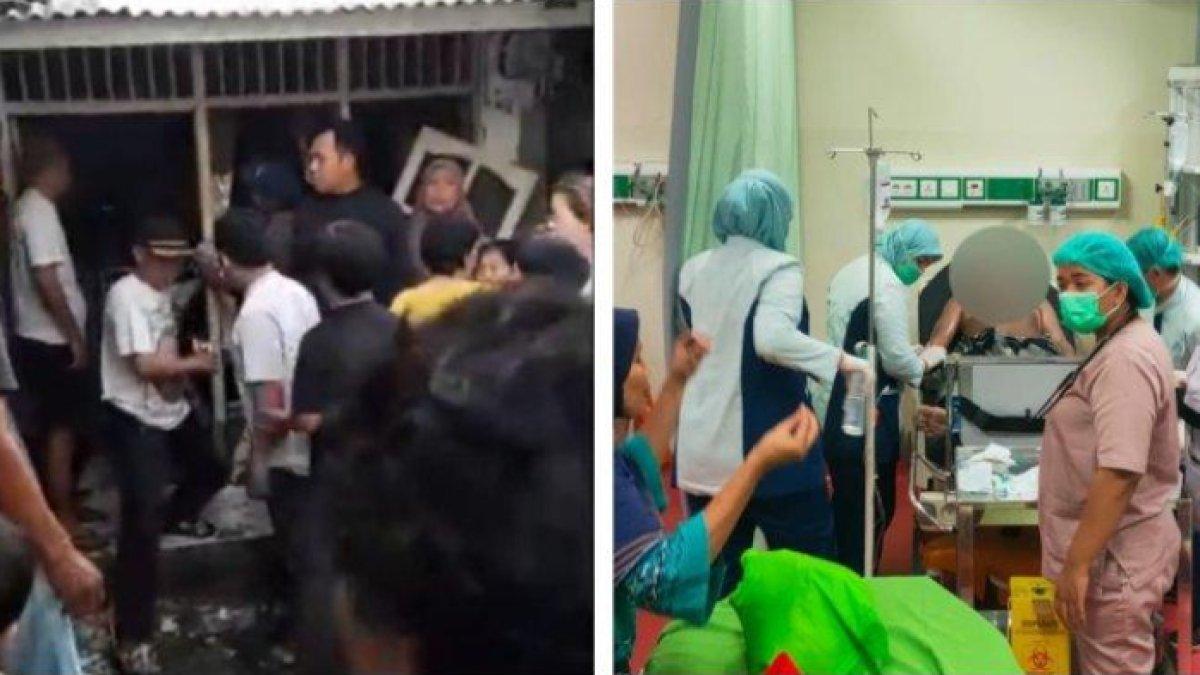 Dikira bom ternyata ledakan tabung gas, 1 orang kritis