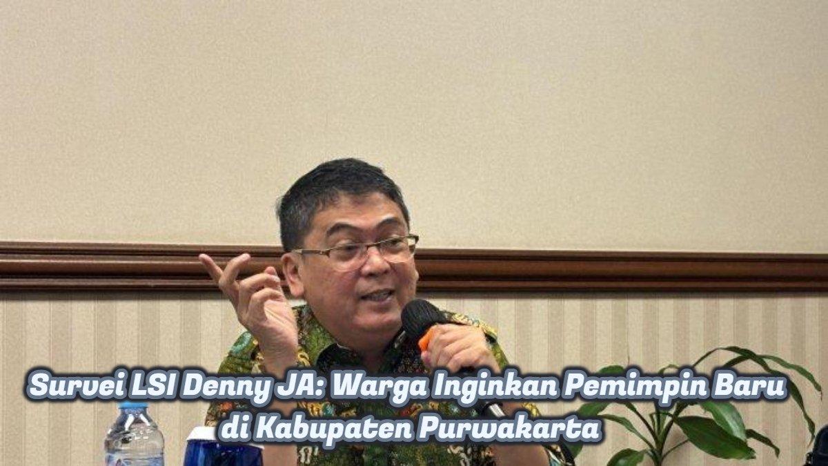 Direktur Eksekutif Citra Komunikasi LSI Denny JA, Toto Izul Fatah saat menjelaskan hasil survei soal pemilihan bupati dan wakil bupati Purwakarta, Kamis (4/7/2024).