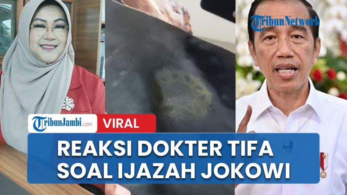 POLEMIK IJAZAH JOKOWI - Capture YouTube Tribun Jambi menampilkan Dokter Tifa dan Jokowi. Dokter Tifa membuat unggahan di X tafsirkan komentar Jokowi setelah diperiksa Bareskrim