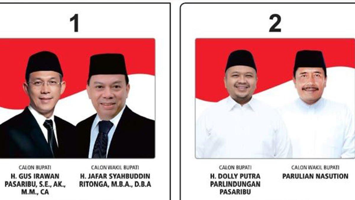 Dua pasangan calon Pilkada Tapanuli Selatan 2024