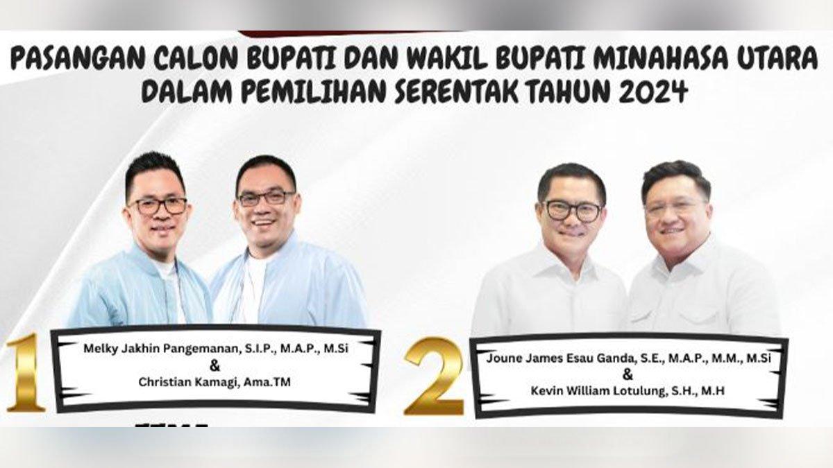 Dua paslon di Pilkada Minahasa Utara 2024