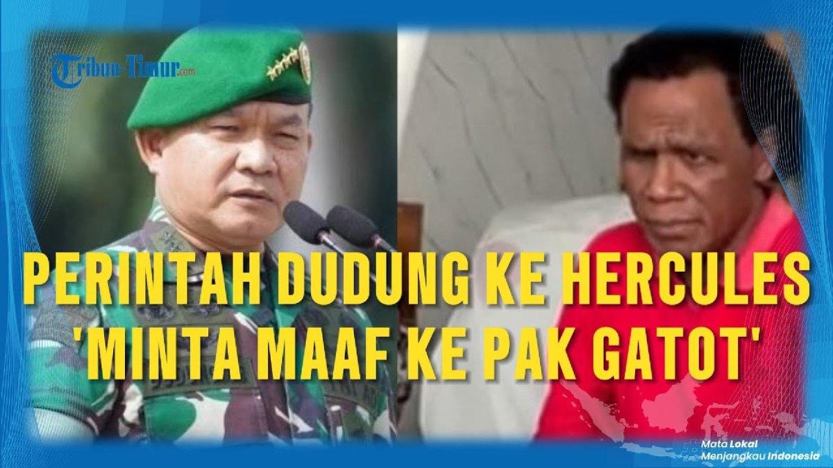 POLEMIK HERCULES - Capture YouTube Tribun Timur menampilkan potret Hercules dan Dudung Abdurachman. Dudung ucapkan kalimat ini hingga berhasil membuat Hercules minta maaf ke para jenderal TNI