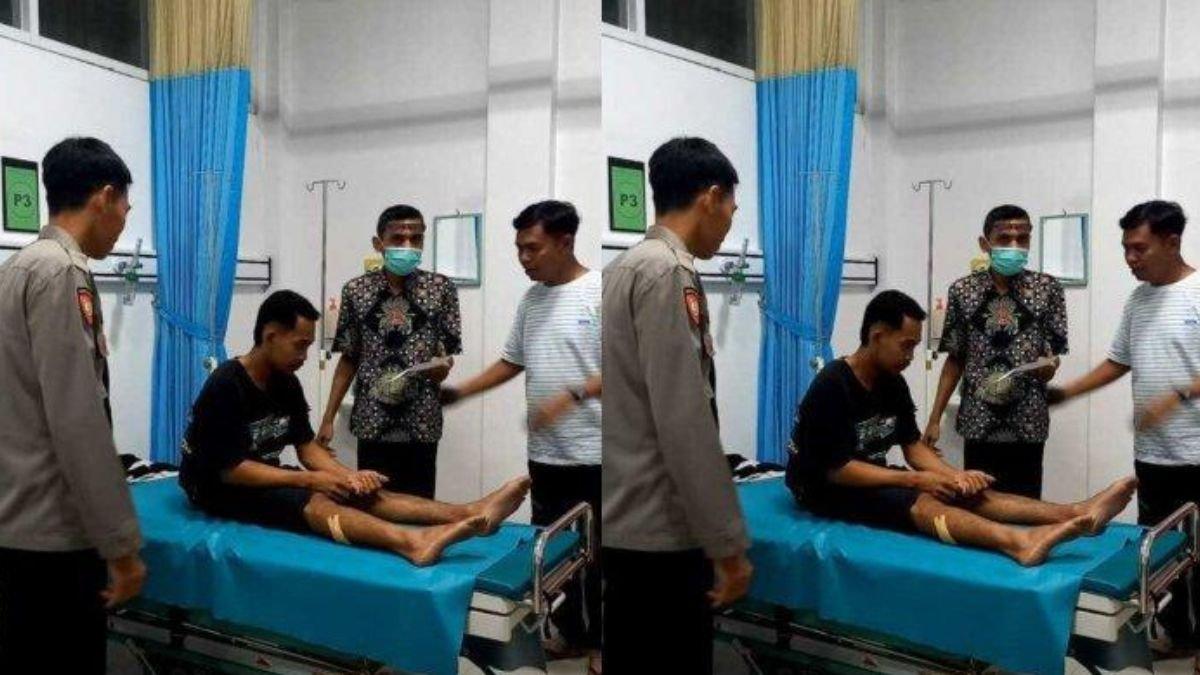 VIRAL LEBARAN 2025 - Dwi Nur Iman (24), seorang pemudik yang ngaku menjadi korban pembegalan di Bypass Mojoagung, dirawat di Puskesmas Mojoagung, Kabupaten Jombang, Jawa Timur, Sabtu (29/3/2025) malam. Karena insiden ini, uang Rp 8 juta milik Iman juga lenyap.
