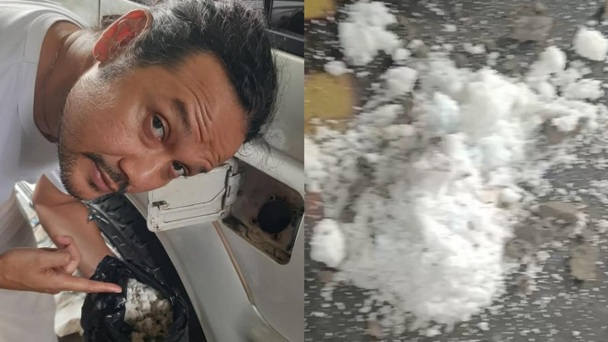 GARAM DI TANGKI BENSIN - Potret Dwi Sasono menunjukkan penemuan garam di tangki bensinnya diambil dari Instagram @dwisasono. Dwi Sasono heran tangki bensin mobilnya penuh garam, kok bisa?