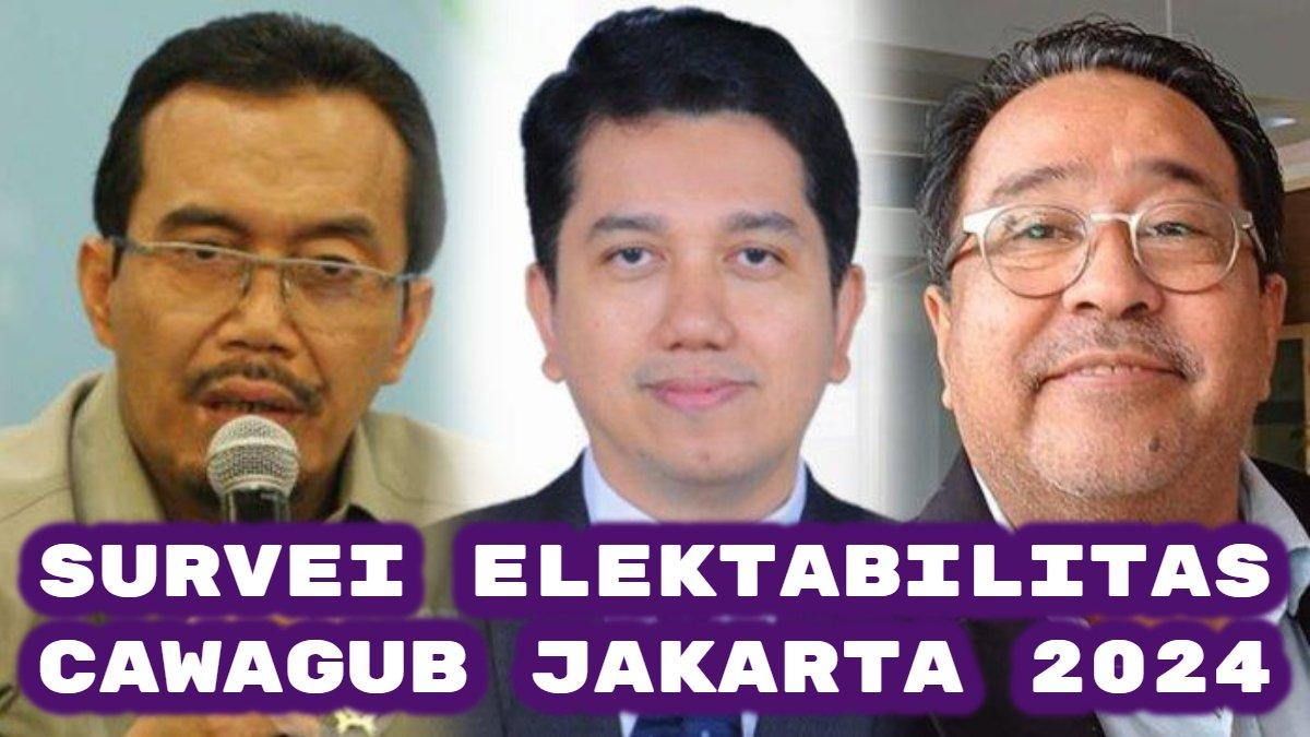 Elektabilitas Cawagub Jakarta 2024, Suswono kalah dari Kun Wardana Abyoto dan Rano Karno