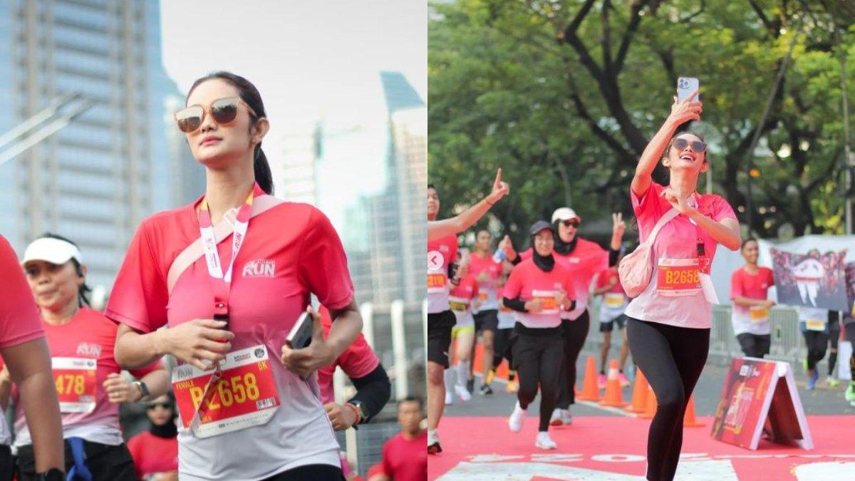 Faby Marcelia ikut lari