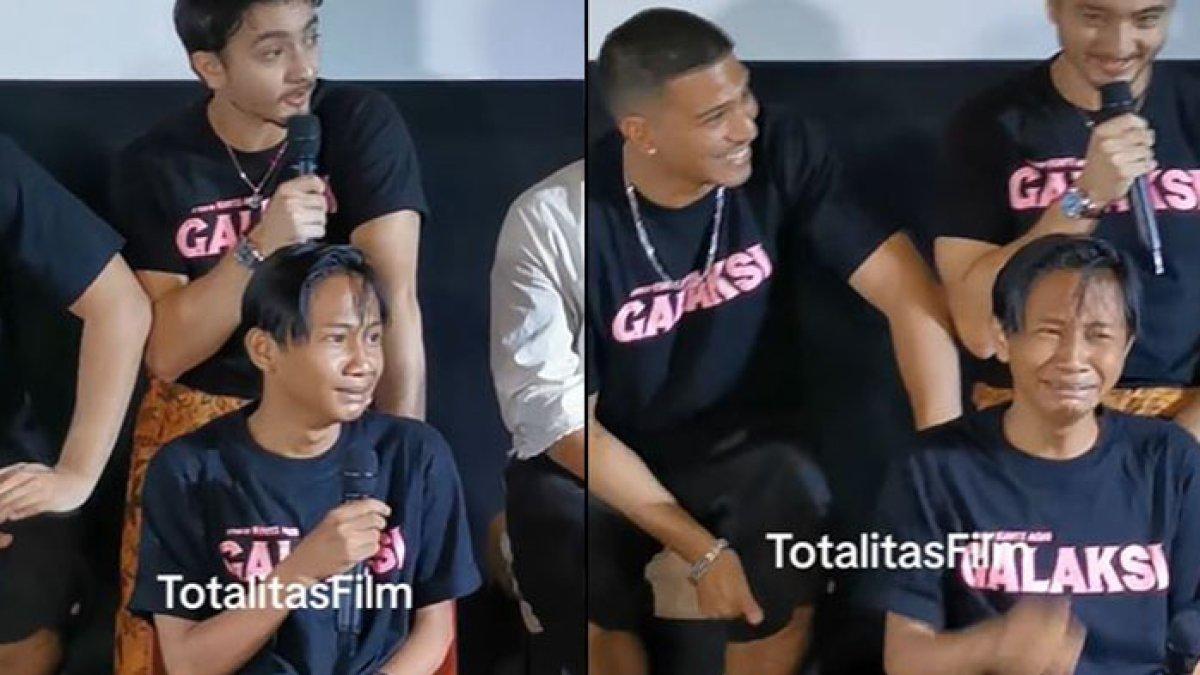 Fajar Sadboy saat jumpa pers film Galaksi