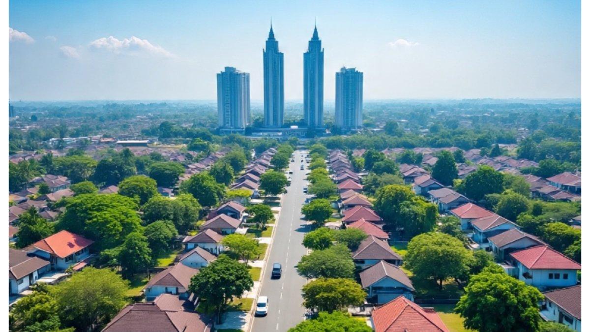 Ilustrasi pemukiman warga di daerah makmur di Jawa Tengah.