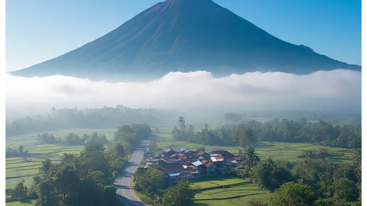 Ilustrasi kesejukan dan keindahan alam Kota Batu, Jawa Timur.