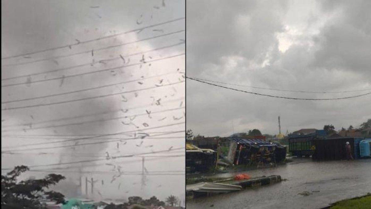 Foto-foto Ngerinya Angin Puting Beliung di Sumedang