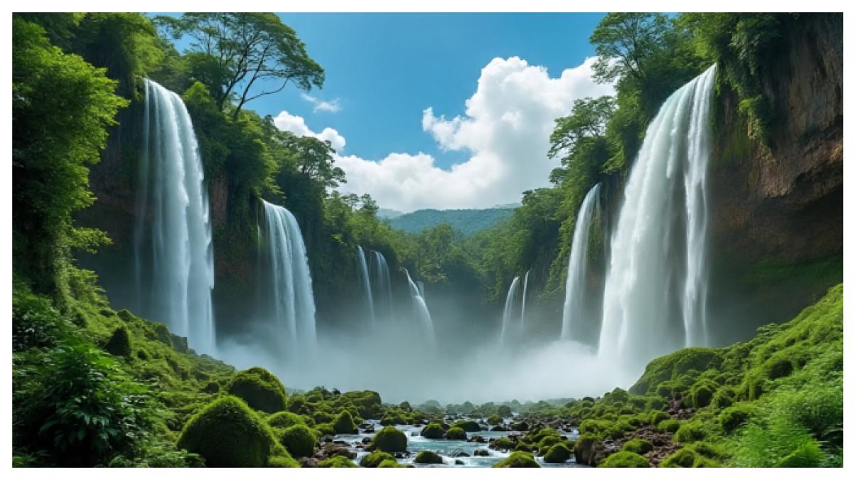 Ilustrasi air terjun di Pagar Alam
