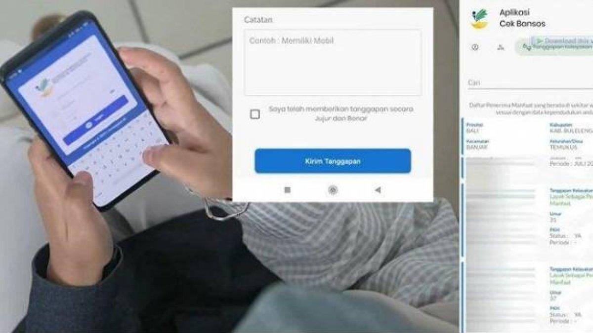 Foto ilustrasi cara cek Bansos lewat ponsel atau HP.