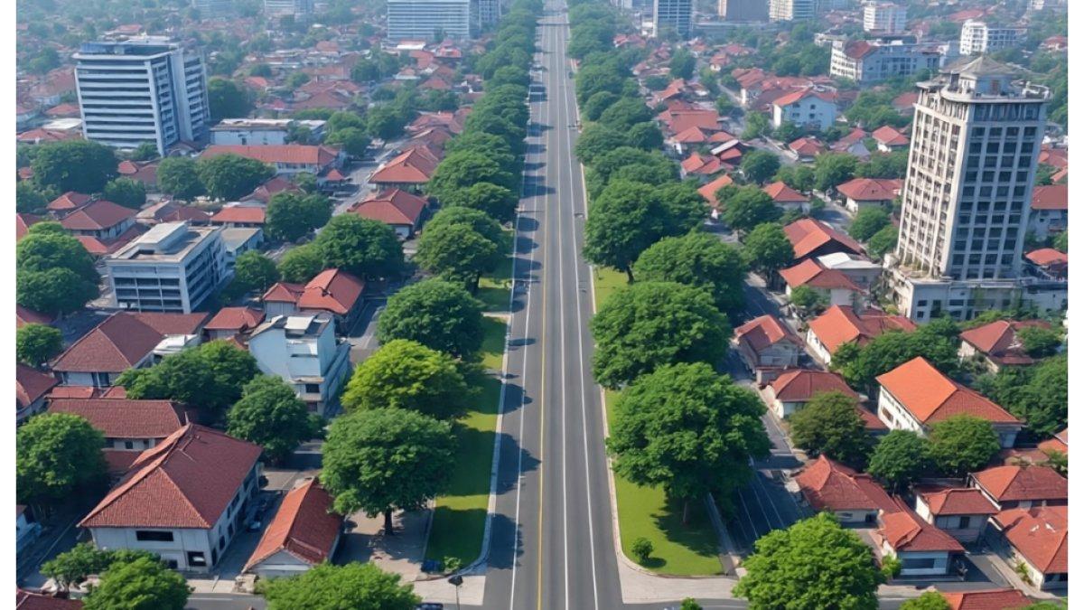 Ilustrasi suasana daerah maju di Jawa Tengah.