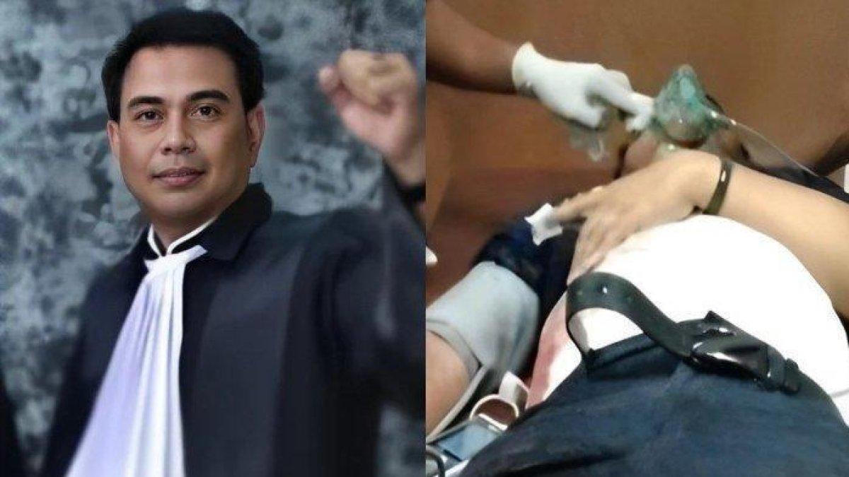 Foto semasa hidup Pengacara Rudy S Gani dan foto Rudi S Gani usai ditembak Orang Tak Dikenal (OTK) di Desa Pattukulimpoe, Kecamatan Lappariaja, Kabupaten Bone, Sulawesi Selatan pada Selasa (31/12/2024) pukul 22.30 Wita.