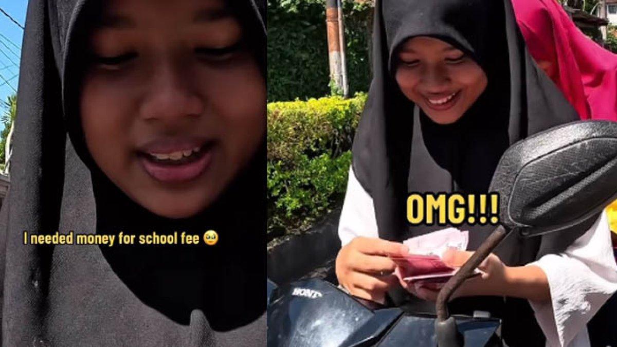 Gadis yatim piatu nangis dapat 500 dolar