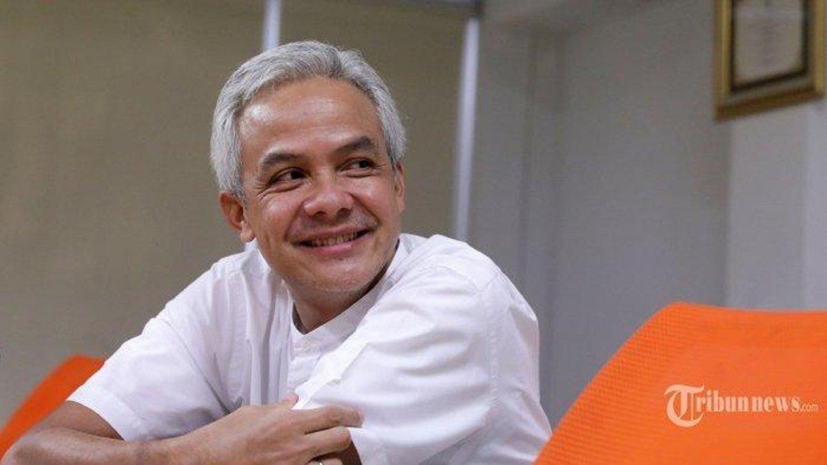 Ganjar Pranowo saat menyambangi kantor Tribun Network, Jakarta Pusat, Rabu (12/8/2020)
