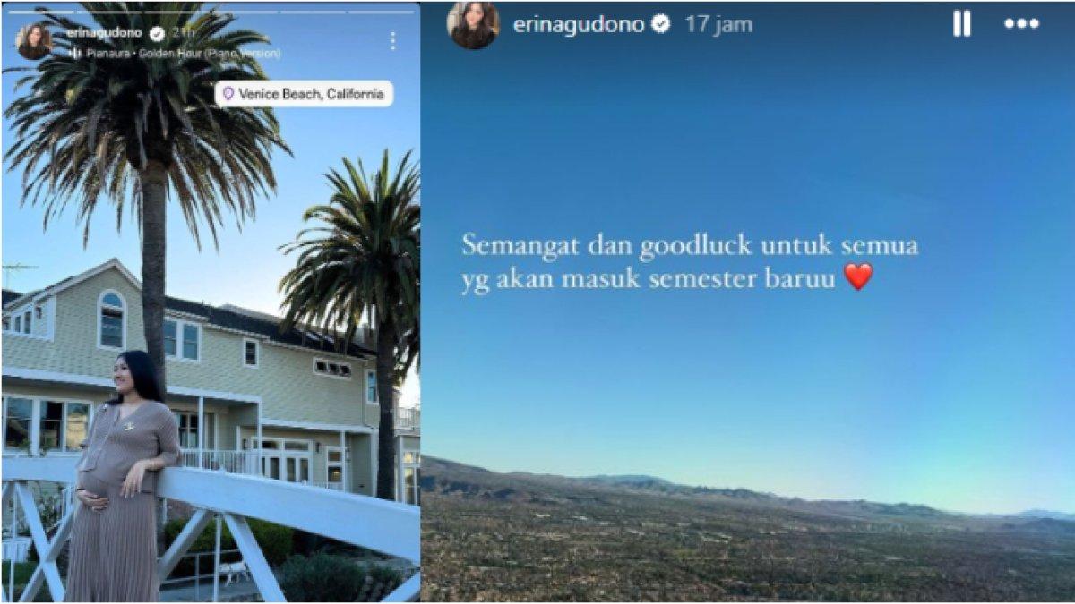 Gaya Erina Gudono jalan-jalan di AS