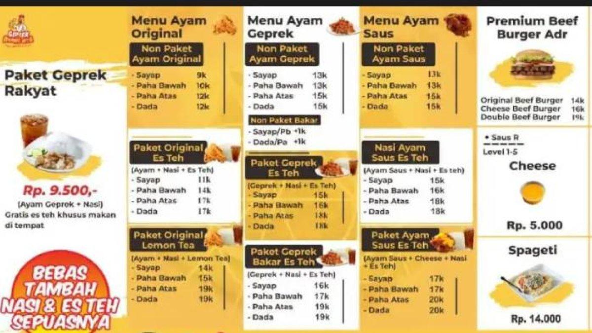 AYAM GEPREK KLATEN: Geprek Ayame Dr.R