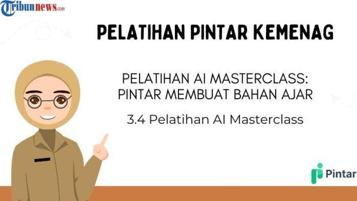 PELATIHAN PINTAR KEMENAG - Grafis dibuat di Canva Premium, pada Selasa (8/7/2025). Manfaat Utama ChatGPT bagi Guru: Materi Modul 3.4 Pelatihan AI Masterclass Kemenag.