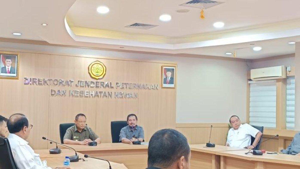 100 HARI KERJA - Gubernur Gorontalo Gusnar Ismail saat melakukan kunjungan kerja ke Direktorat Jenderal Peternakan dan Kesehatan Hewan, Kementerian Pertanian, Selasa (06/05/2025).