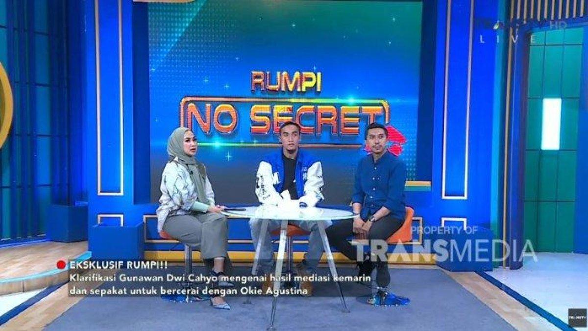 Gunawan Dwi Cahyo saat jadi bintang tamu dalam program Rumpi No Secret, Selasa (21/11/2023).