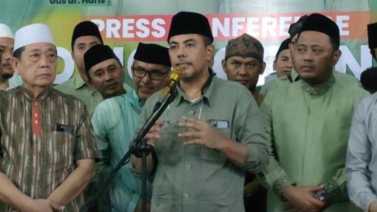 GUS HARIS - Gus Haris saat pers conference hasil quick count Pilkada Probolinggo 2024. Gus Haris merupakan pemenang Pilkada Probolinggo 2024.