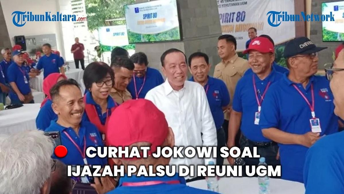 POLEMIK IJAZAH JOKOWI - Capture YouTube Tribun Kaltara menampilkan memen Jokowi reuni UGM. Hadiri reuni UGM, Jokowi curhat soal tuduhan ijazah palsu