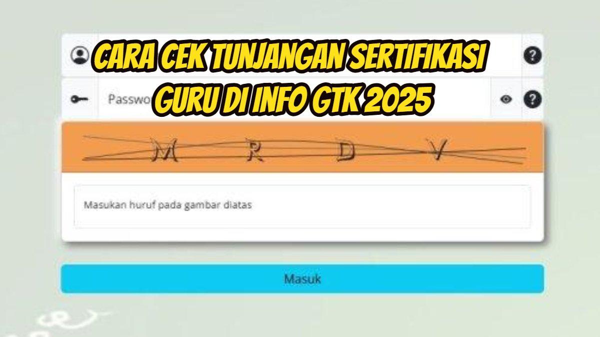 PORTAL INFO GTK - Halaman login portal Info GTK untuk cek tunjangan dan sertifikasi guru, diambil lewat tangkapan layar Jumat (28/2/2025). Inilah cara login Info GTK untuk cek tunjangan guru dan memasikan adanya status sertifikasi, ikuti dua cara login di Info GTK dan PTK Datadik.
