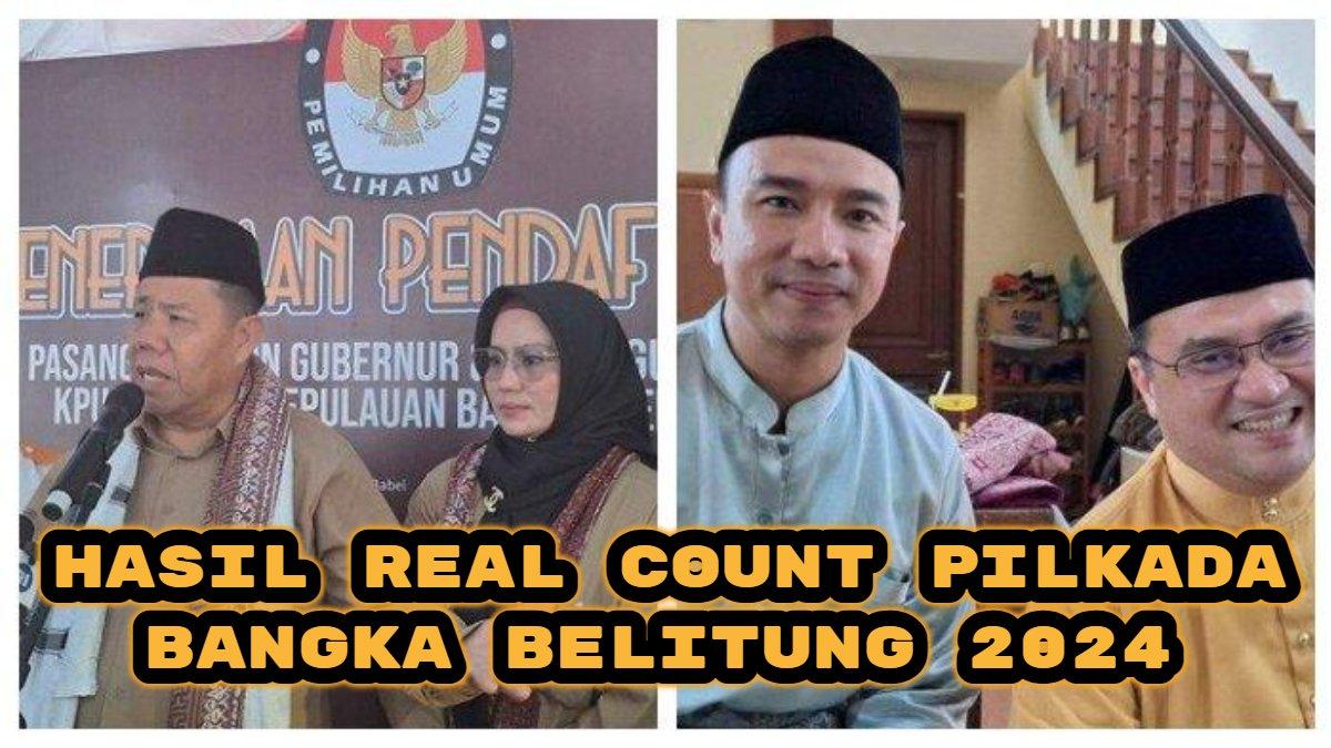 Berikut link hasil Real Count Pilkada Bangka Belitung 2024. Erzaldi Rosman vs Hidayat Arsani.