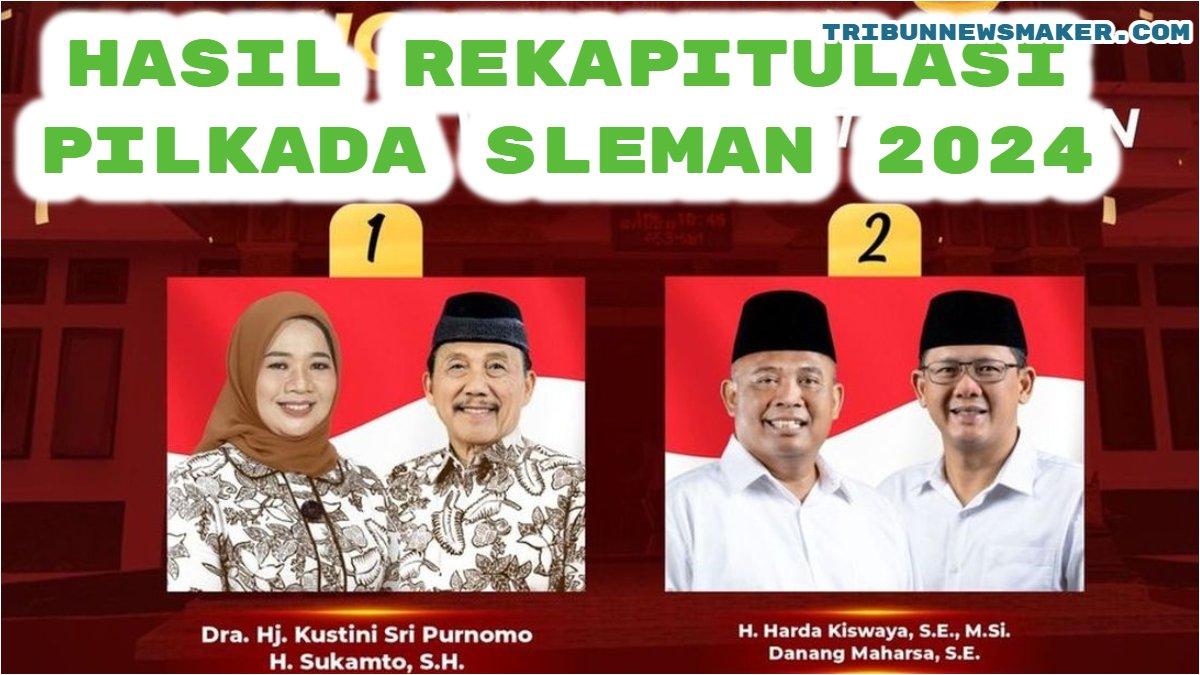 Berikut hasil penghitungan suara Pilkada Sleman 2024.Harda Kiswaya-Danang Maharsa unggul jauh dari Kustini Sri Purnomo-Sukamto.