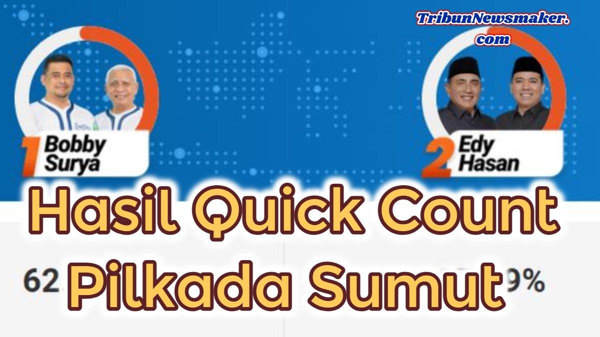 Hasil quick count Pilkada Sumut 2024, data 100 persen, Bobby-Surya unggul.