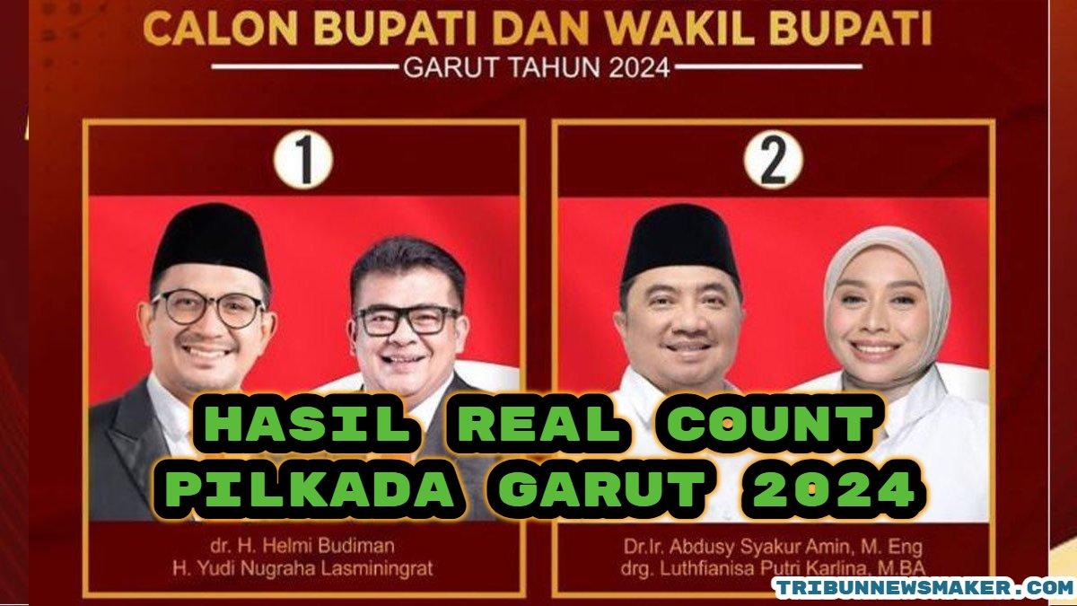 Berikut hasil real count Pilkada Garut 2024. Syakur Amin-Putri Karlin vs Helmi Budiman-Yudi Nugraha.