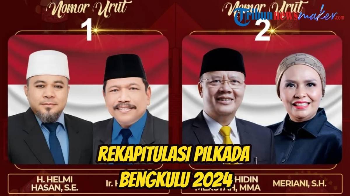 Hasil rekapitulasi Pilkada Bengkulu 2024.