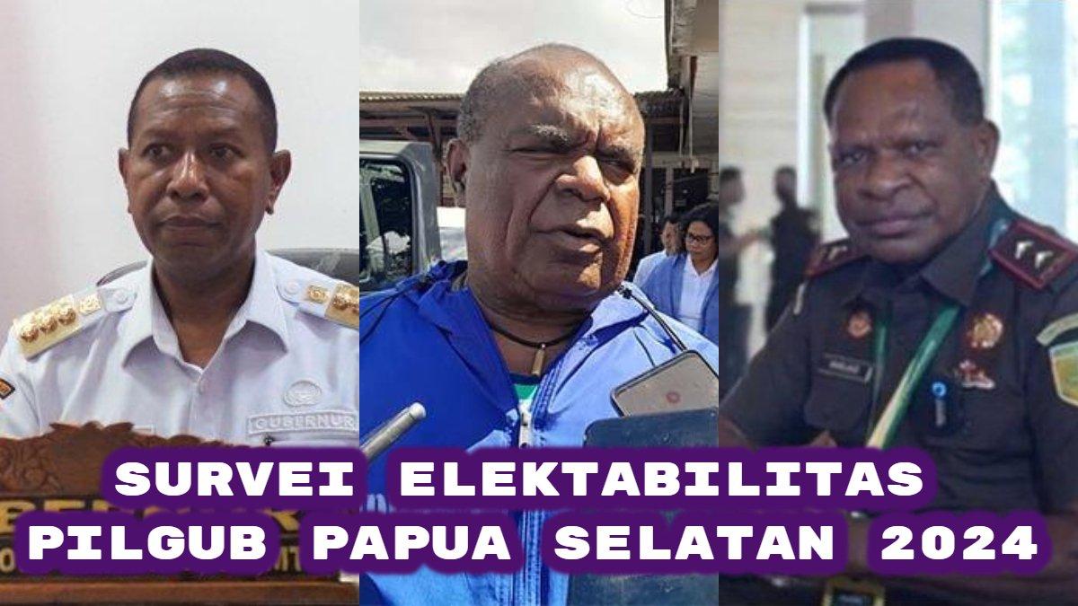 Hasil survei elektabilitas terbaru Pilkada Papua Selatan 2024: Apolo Safanpo vs Romanus Mbaraka vs Nikolaus Kondomo, siapa calon Gubernur terkuat?