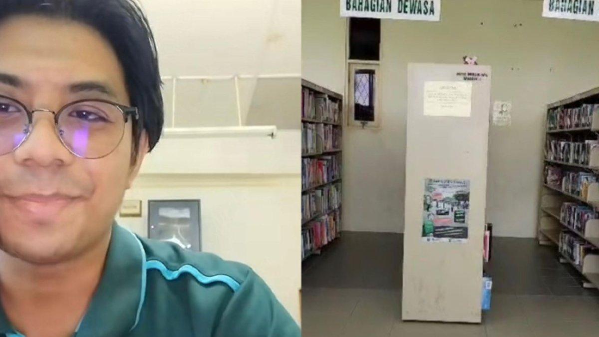 Haziq saat menceritakan momen horornya bekerja di perpustakaan