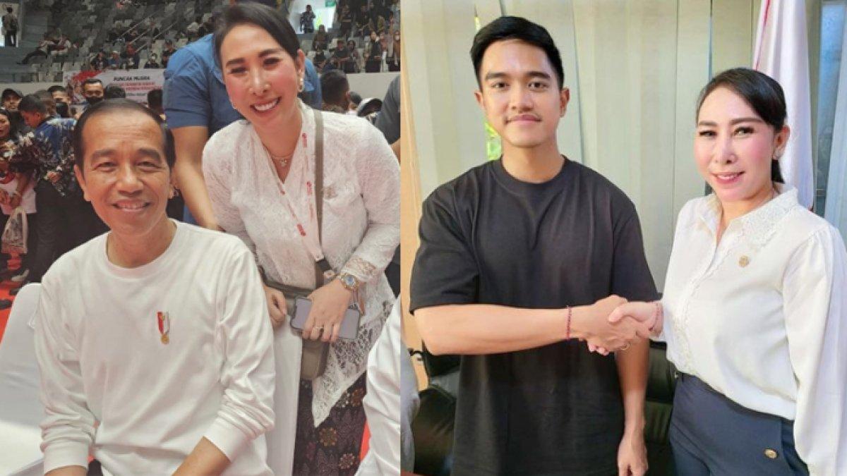 Henny bersama Jokowi dan Kaesang.