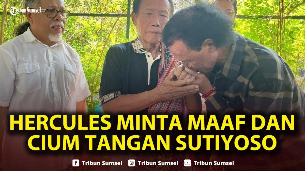 POLEMIK HERCULES - Capture YouTube Tribun Sumsel menampilkan momen Hercules cium tangan Sutiyoso. Hercules akhirnya minta maaf dan cium tangan Sutiyoso