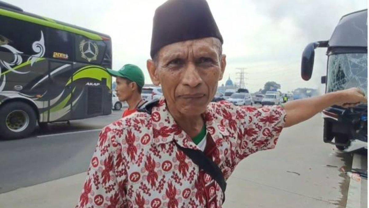 Heri, sopir bus Primajasa yang terlibat kecelakaan di jalan tol Jakarta - Cikampek Km 58