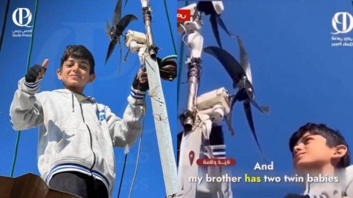 Hussam Al Attar, Seorang anak Palestina berusia 15, berhasil menciptakan listrik dari barang bekas yang bisa menerangi tenda keluarganya, dia pun ramai dijuluki Newton dari Gaza.