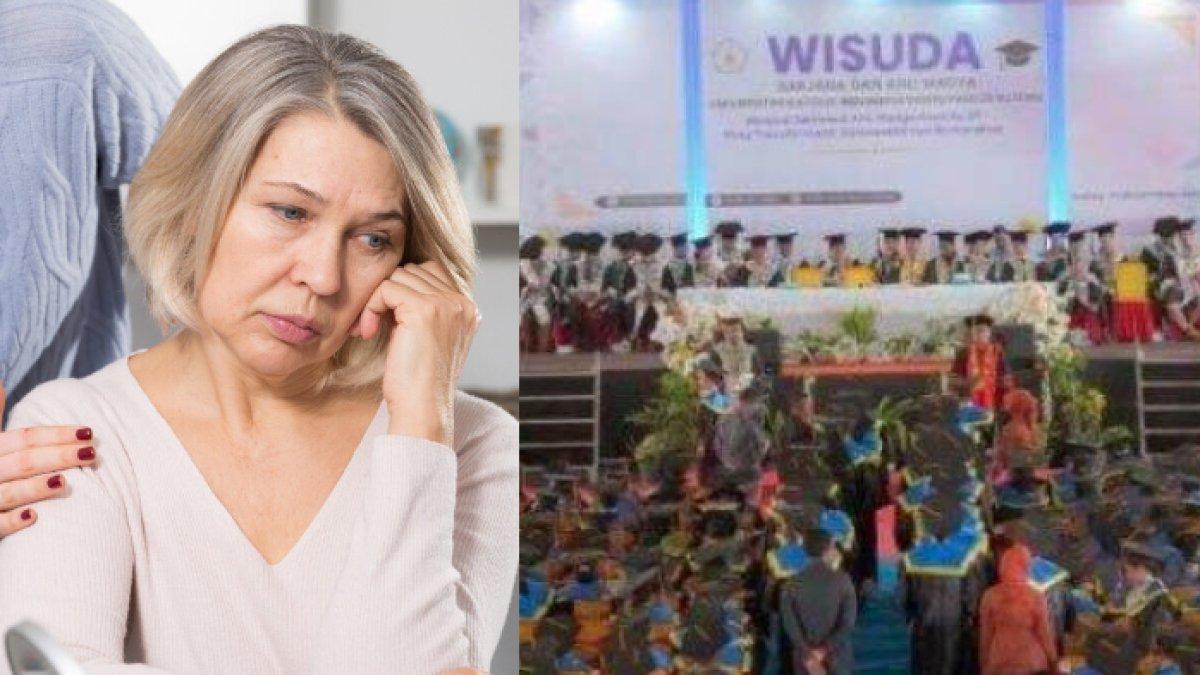 ILUSTRASI ibu sedih ditipu anaknya yang mengaku wisuda