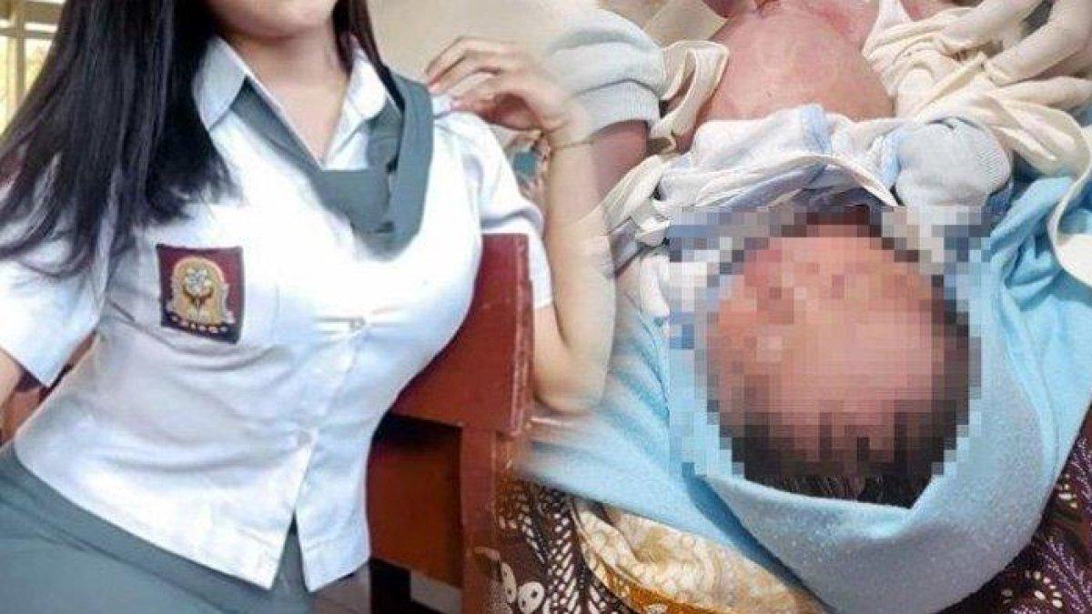 ILUSTRASI siswi SMA melahirkan di dalam kelas saat UAS