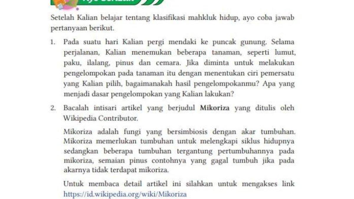 ILUSTRASI KUNCI JAWABAN: IPA Kelas 10 SMA halaman 168 Kurikulum Merdeka