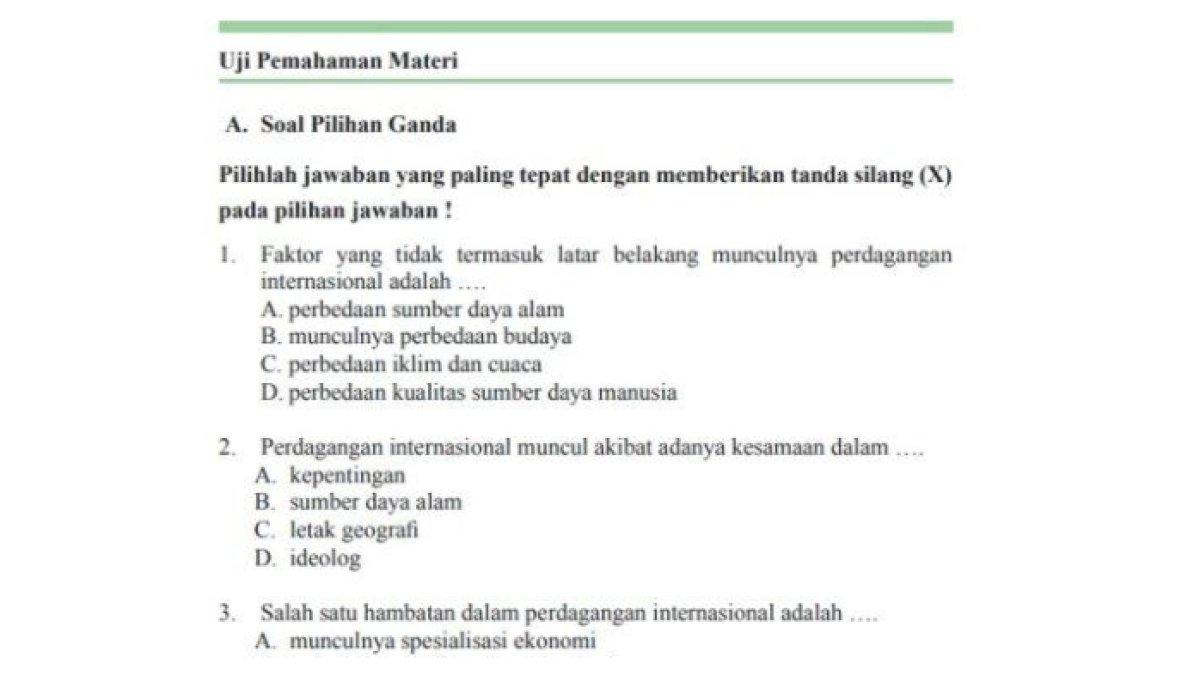 ILUSTRASI KUNCI JAWABAN: IPS Kelas 9 halaman 194 195 196 Kurikulum 2013