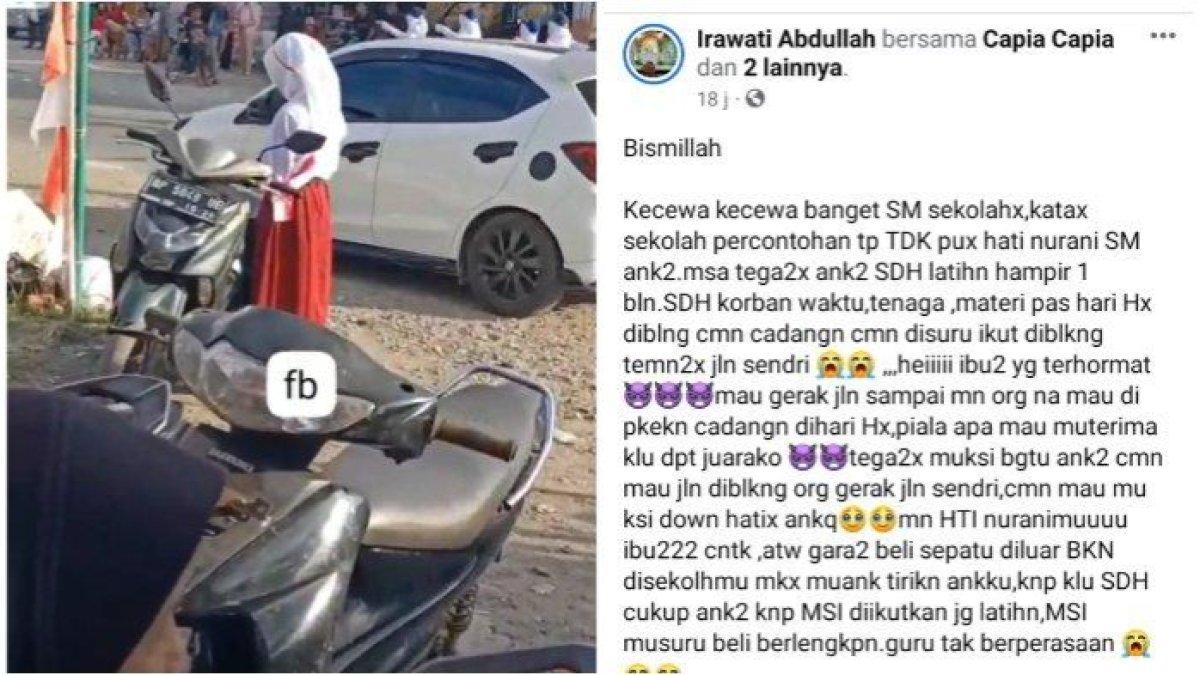 Ibu di Luwu kecewa, anaknya tak diikutkan lomba gerak jalan di sekolah.