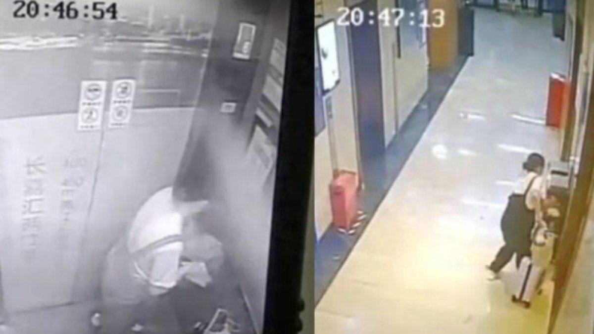 Ibu melahirkan di dalam lift langsung membuang bayinya ke tempat sampah, tak sadar aksinya terekam CCTV.