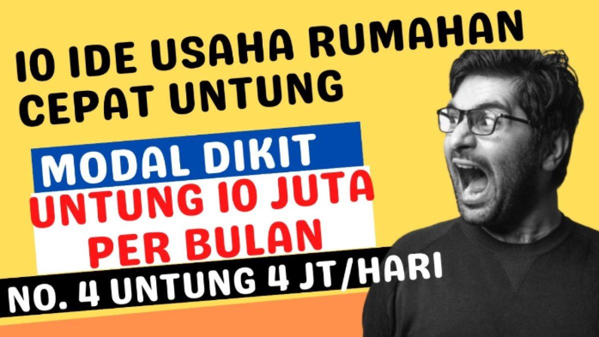 Ide bisnis rumahan modal kecil omzet fantastis