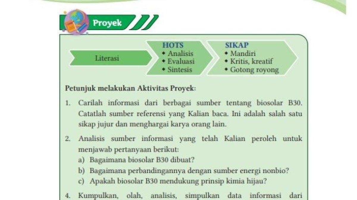 Ilmu Pengetahuan Alam kelas 10 SMA halaman 71 Bab 3 Proyek